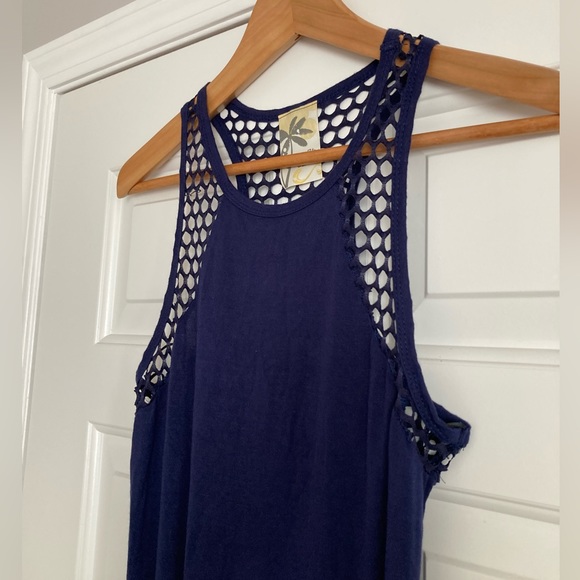 Lily Blue Beach Cover-Up Top S - Picture 2 of 12